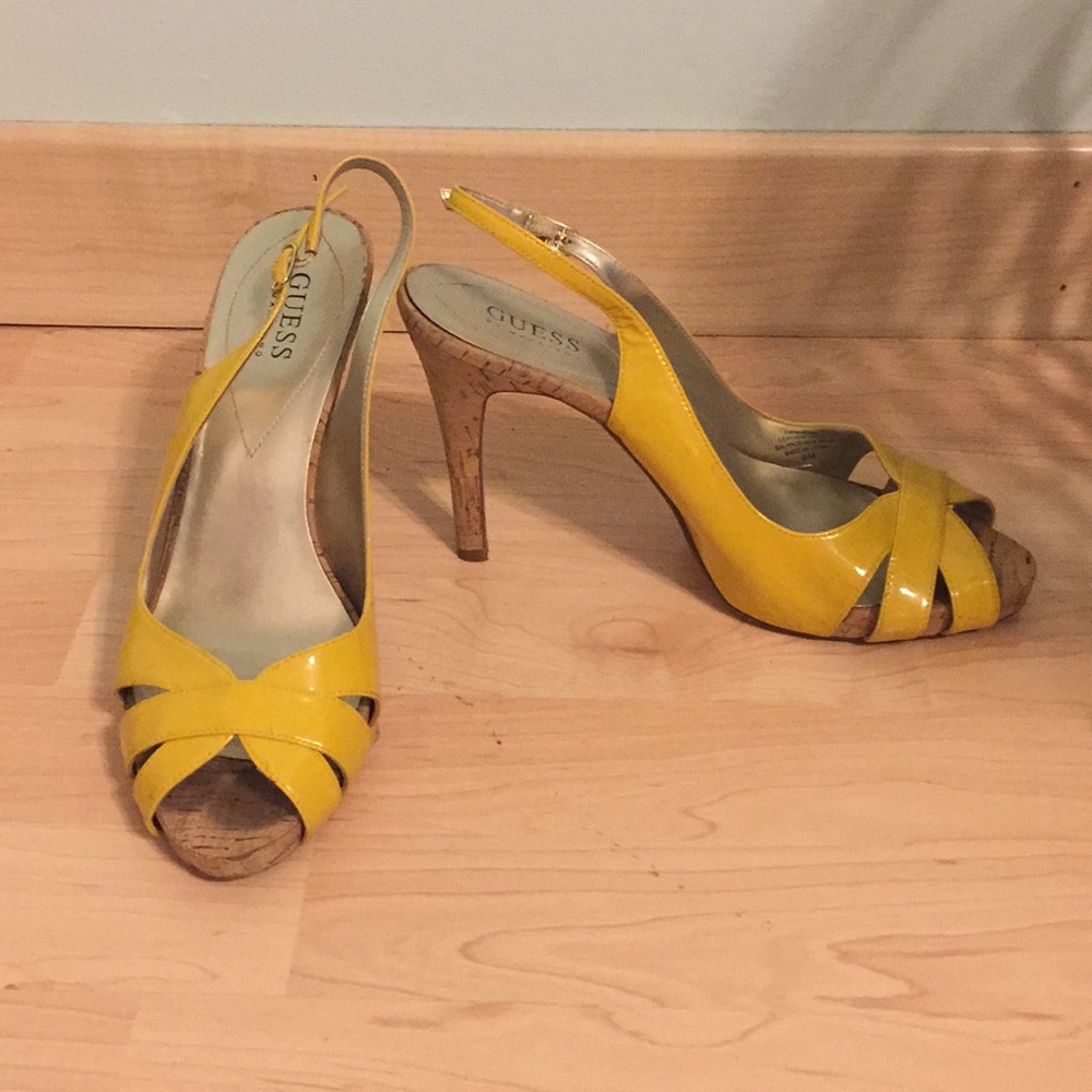 Yellow guess heels
